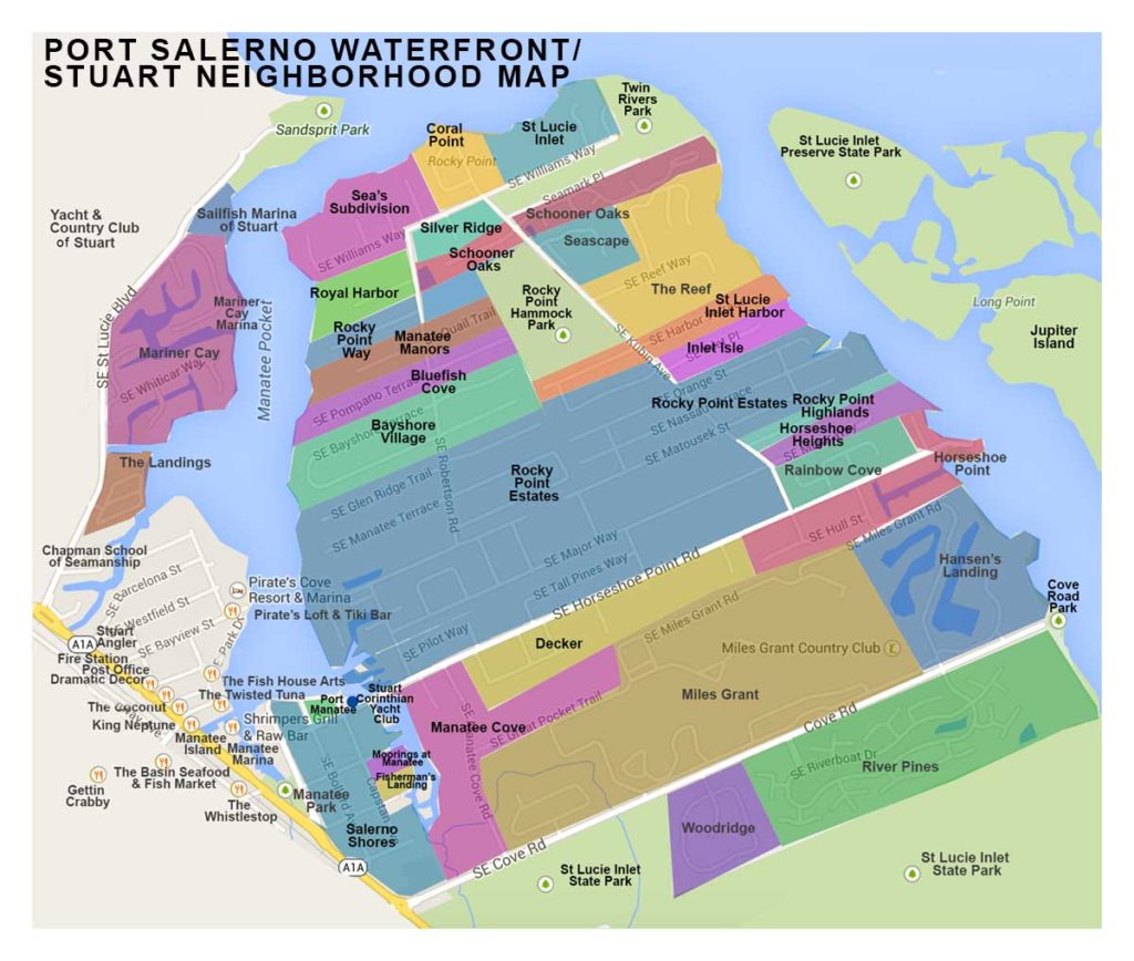 Port Salerno Waterfront/Stuart Neighborhood Map