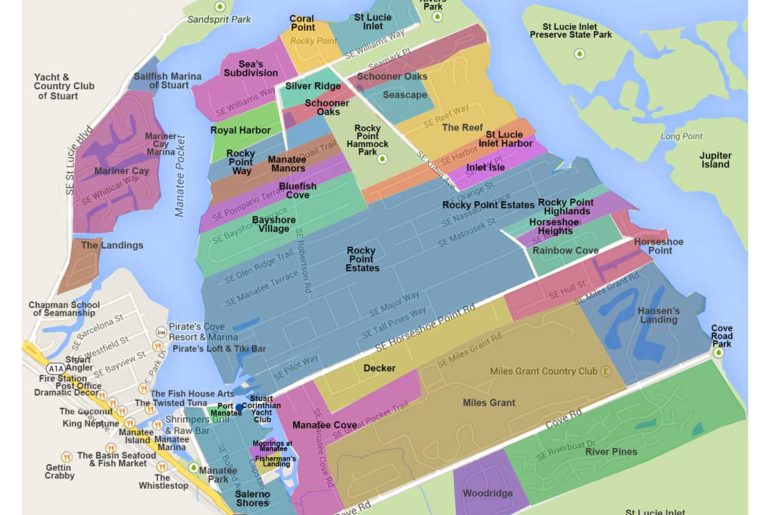 Port Salerno Waterfront/Stuart Neighborhood Map